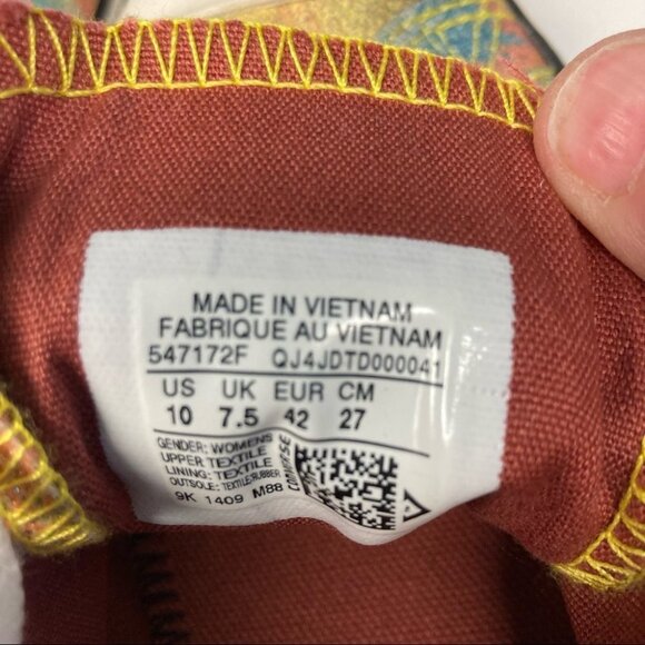 CONVERSE  MISSONI Collab Sz 10 All-Star Low Top Lace Up Unicorn Rainbow Sneakers - Picture 9 of 12